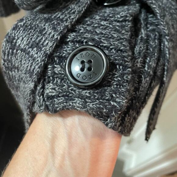 VTG Y2K IZOD Womens Cardigan Sweater XL Cable Knit Cottagecore Boho - Picture 9 of 12